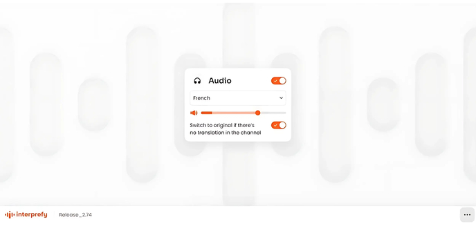 Interprefy Audio Language Selector