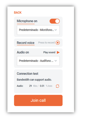 Precall test interpreters