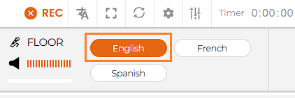 Floor Speaker section language selection