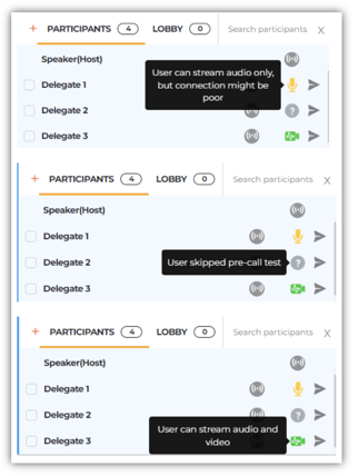 participants audio quality